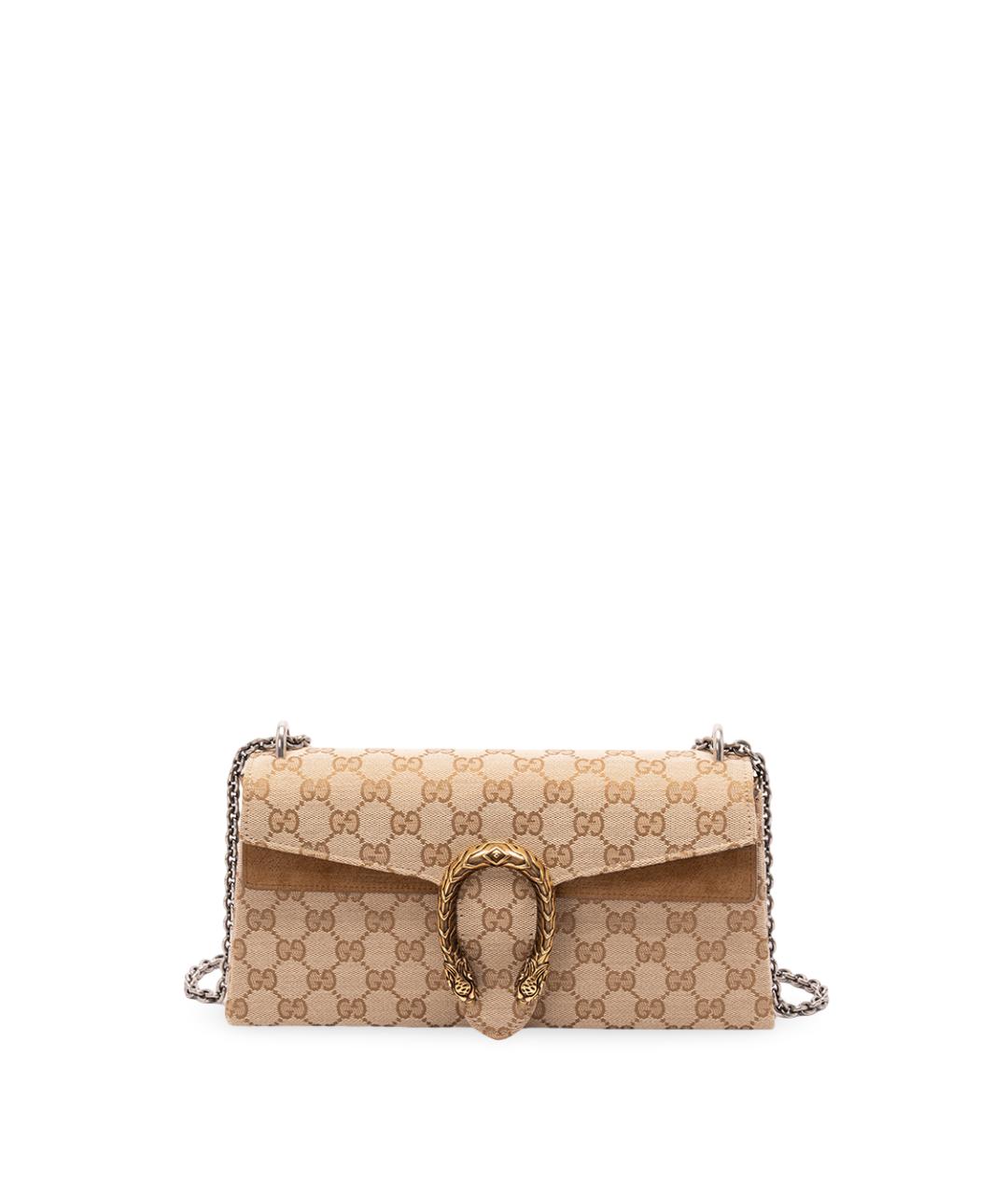 GUCCI Бежевая тканевая сумка через плечо, фото 1