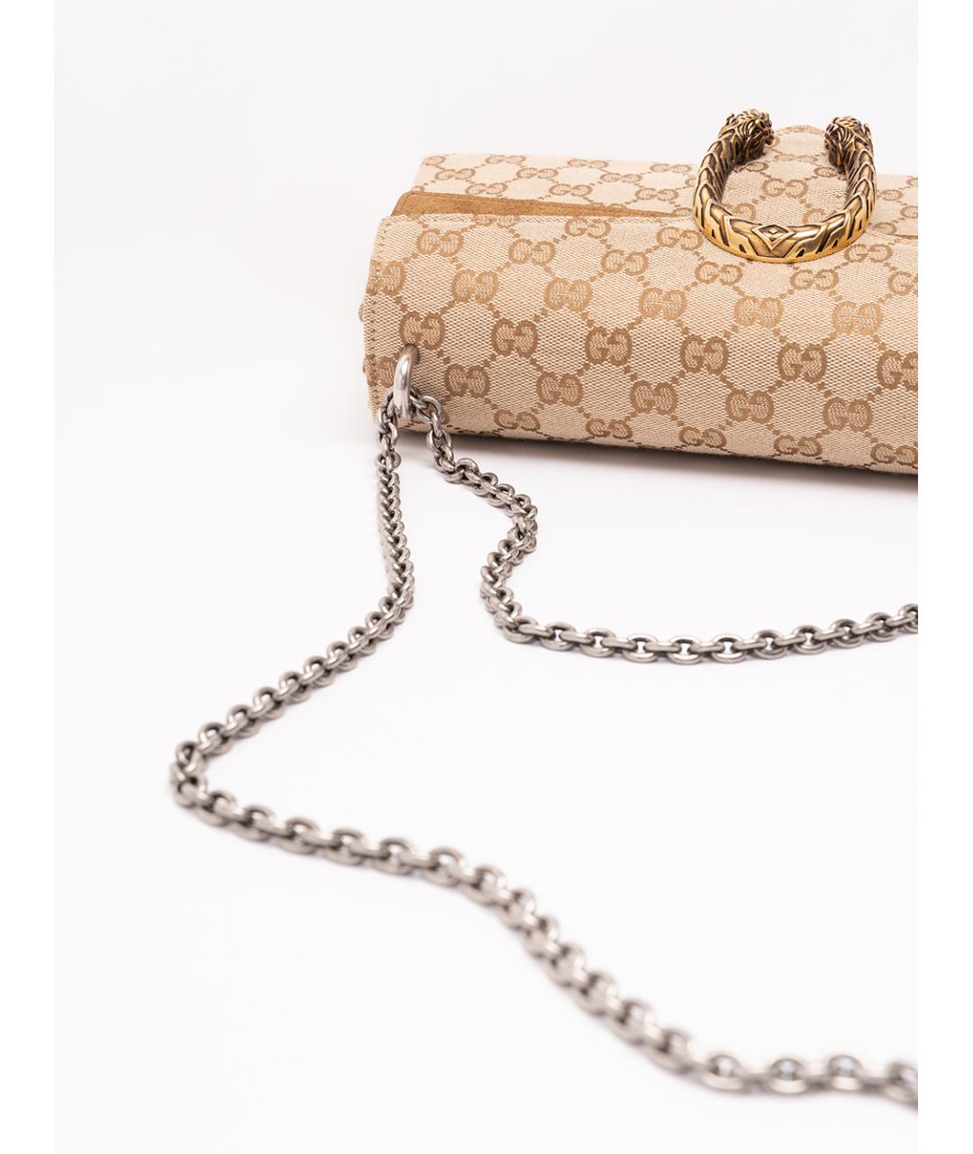 GUCCI Бежевая тканевая сумка через плечо, фото 4