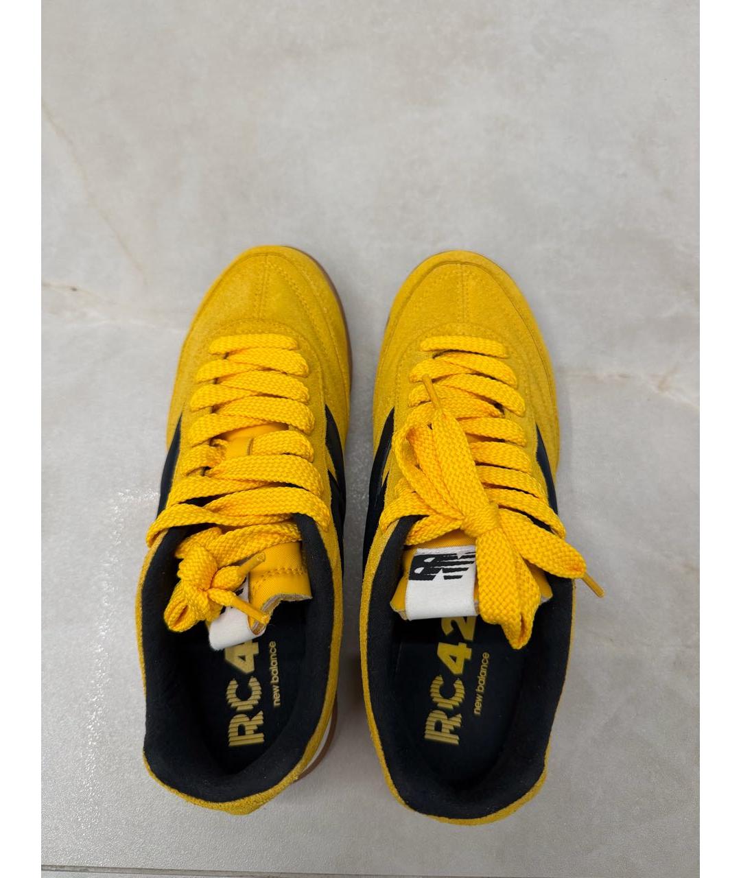 NEW BALANCE Горчичные замшевые кроссовки, фото 3