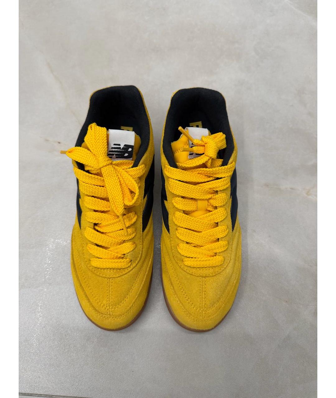 NEW BALANCE Горчичные замшевые кроссовки, фото 2