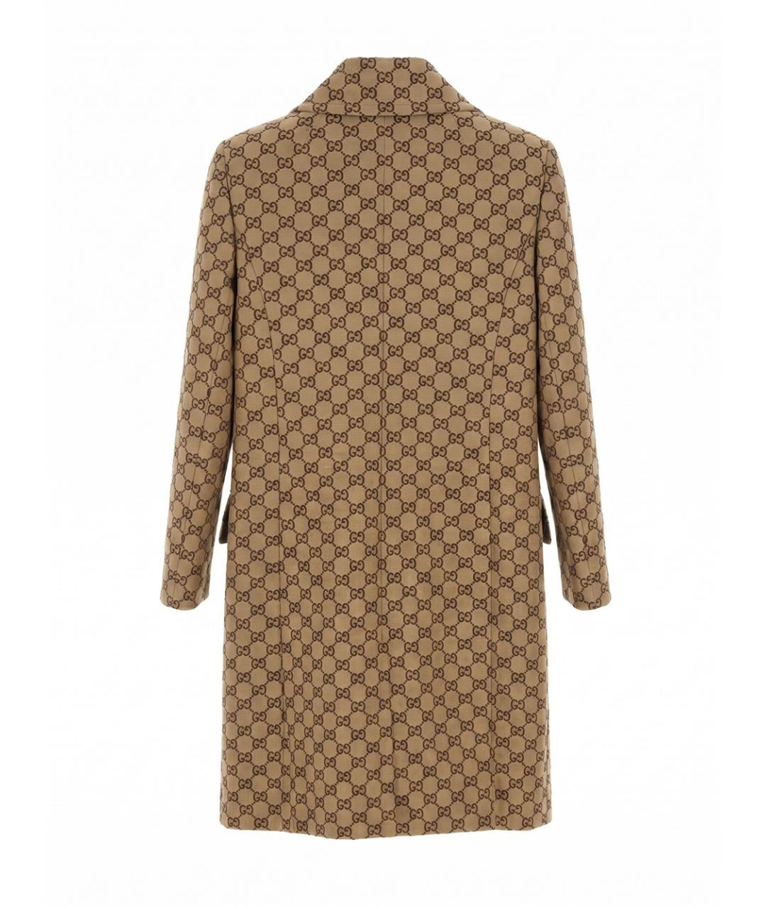 GUCCI Бежевое хлопковое пальто, фото 4