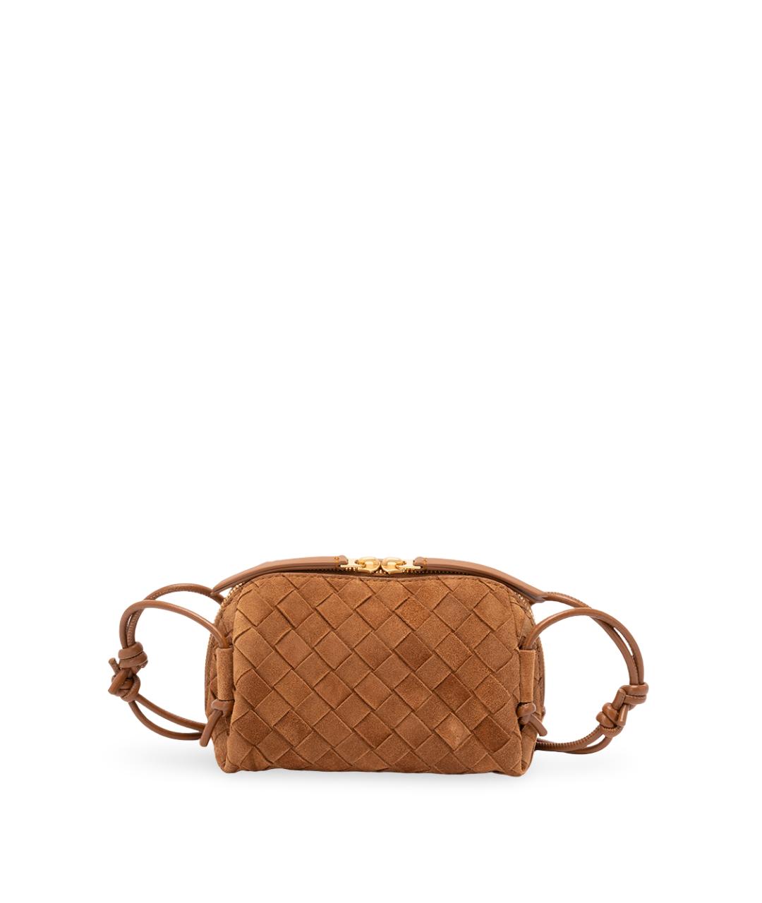 BOTTEGA VENETA Коричневая замшевая сумка через плечо, фото 1