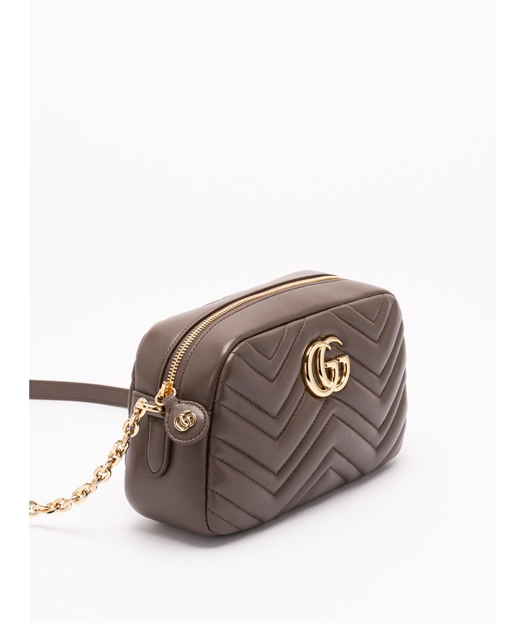 GUCCI Коричневая кожаная сумка через плечо, фото 3