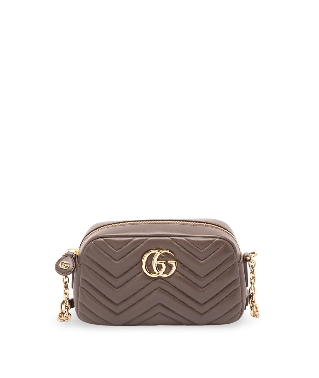 GUCCI Коричневая кожаная сумка через плечо, фото 1