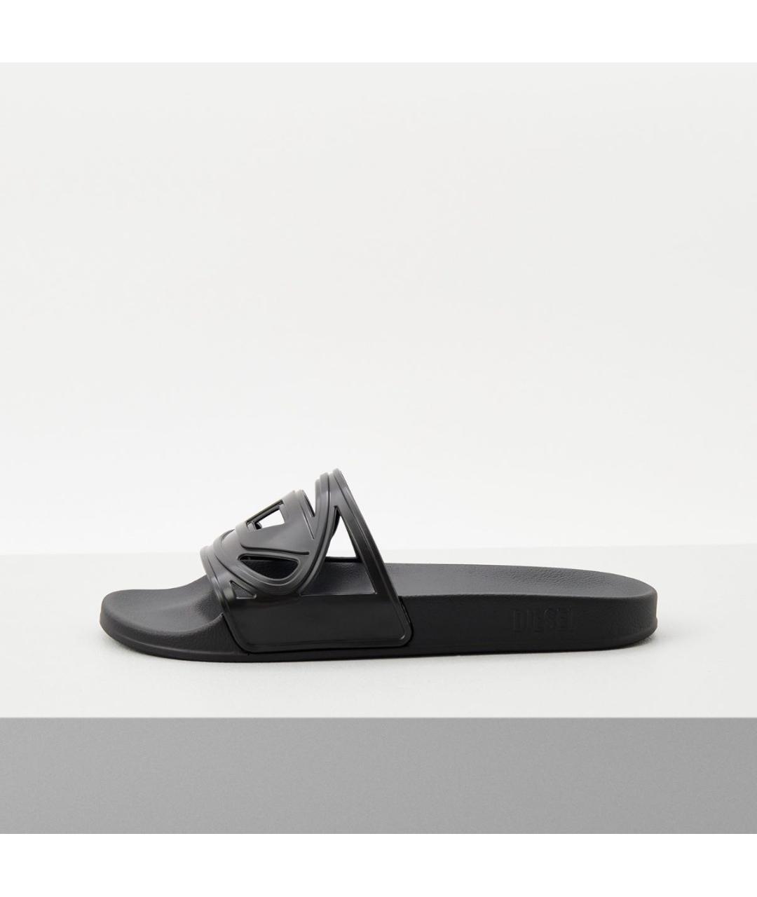 DIESEL Черные шлепанцы, фото 4