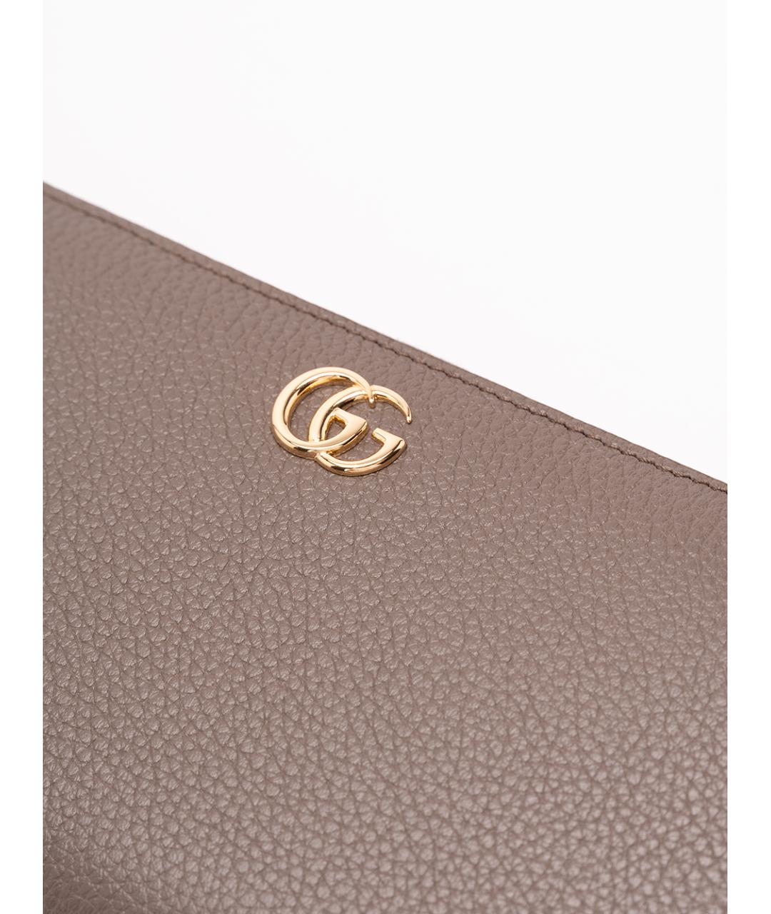 GUCCI Коричневый кожаный кошелек, фото 4