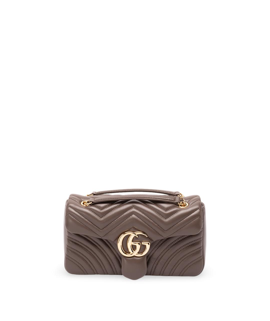 GUCCI Коричневая кожаная сумка через плечо, фото 1