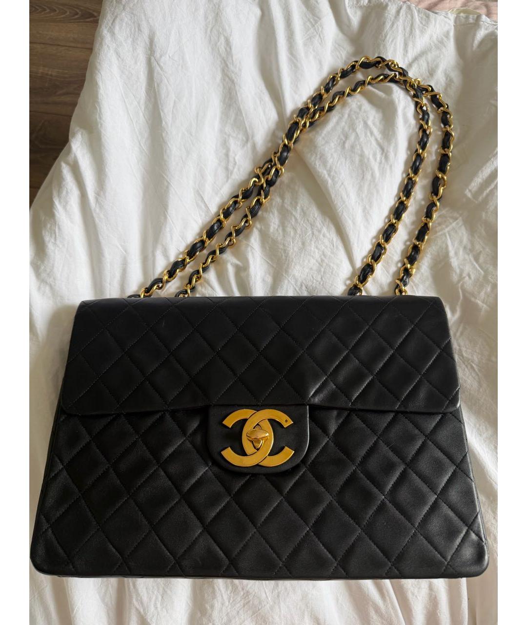 CHANEL Черная кожаная сумка тоут, фото 3