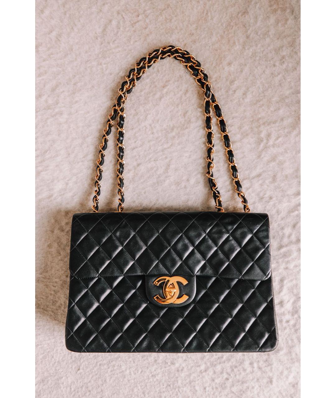 CHANEL Черная кожаная сумка тоут, фото 2