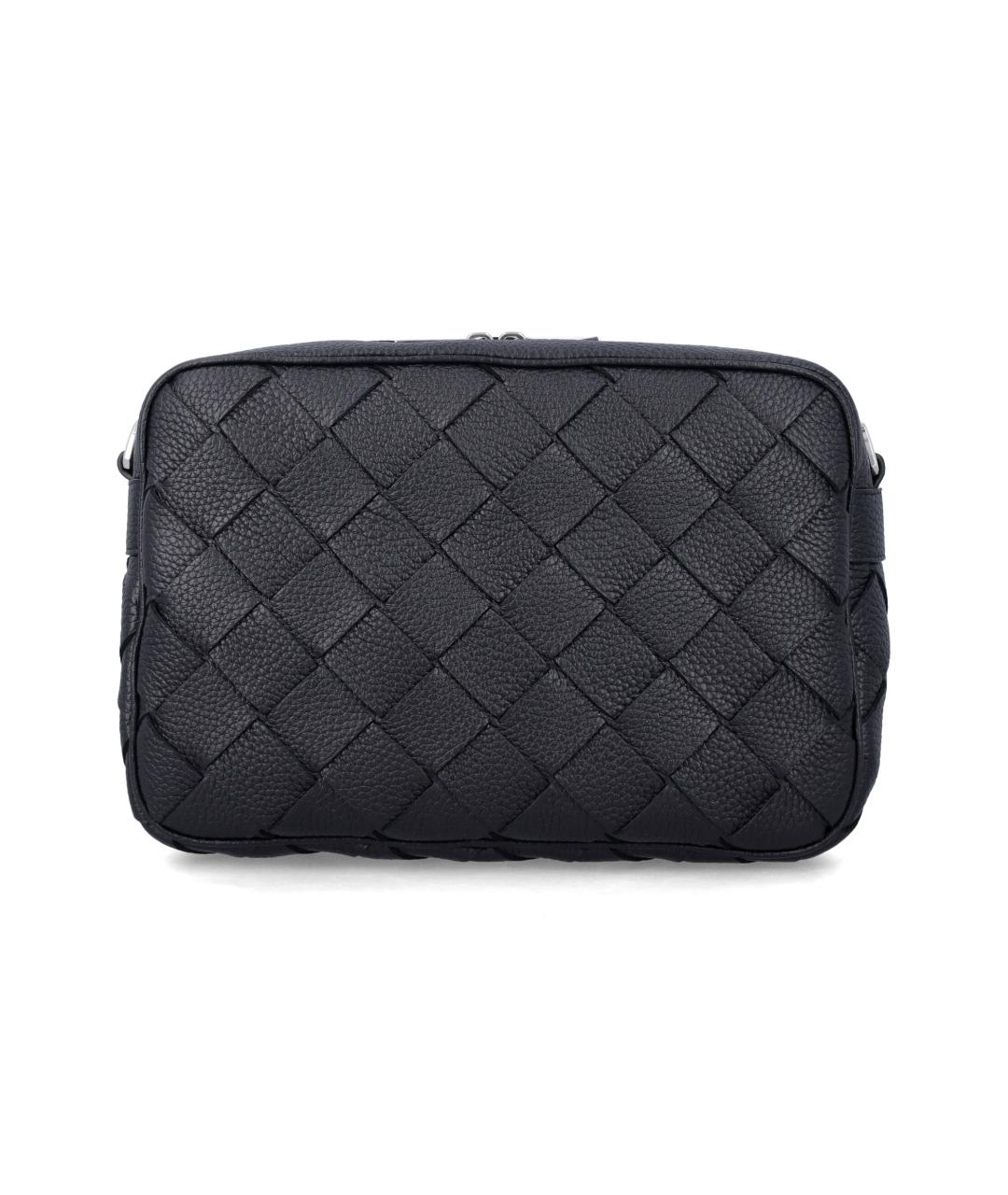 BOTTEGA VENETA Черная кожаная сумка на плечо, фото 3