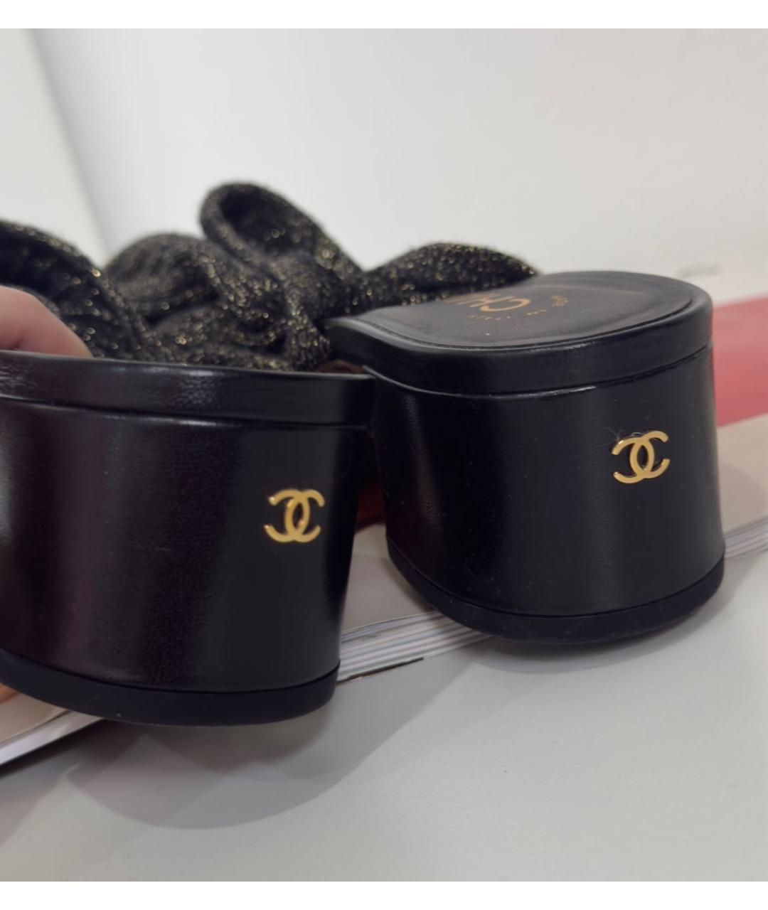 CHANEL Золотые босоножки, фото 5