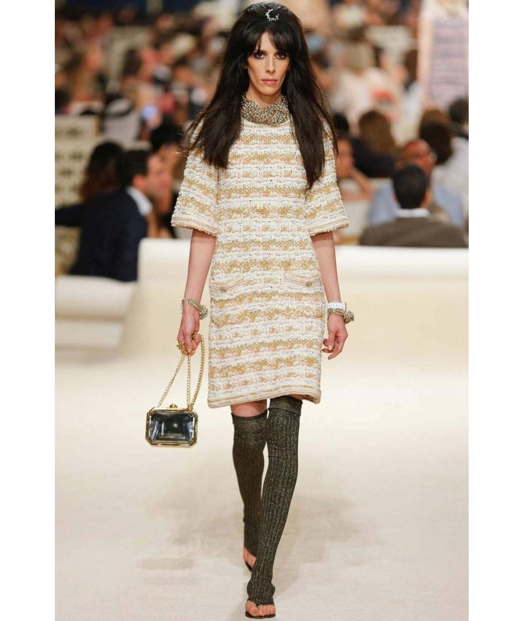 CHANEL Золотые босоножки, фото 7