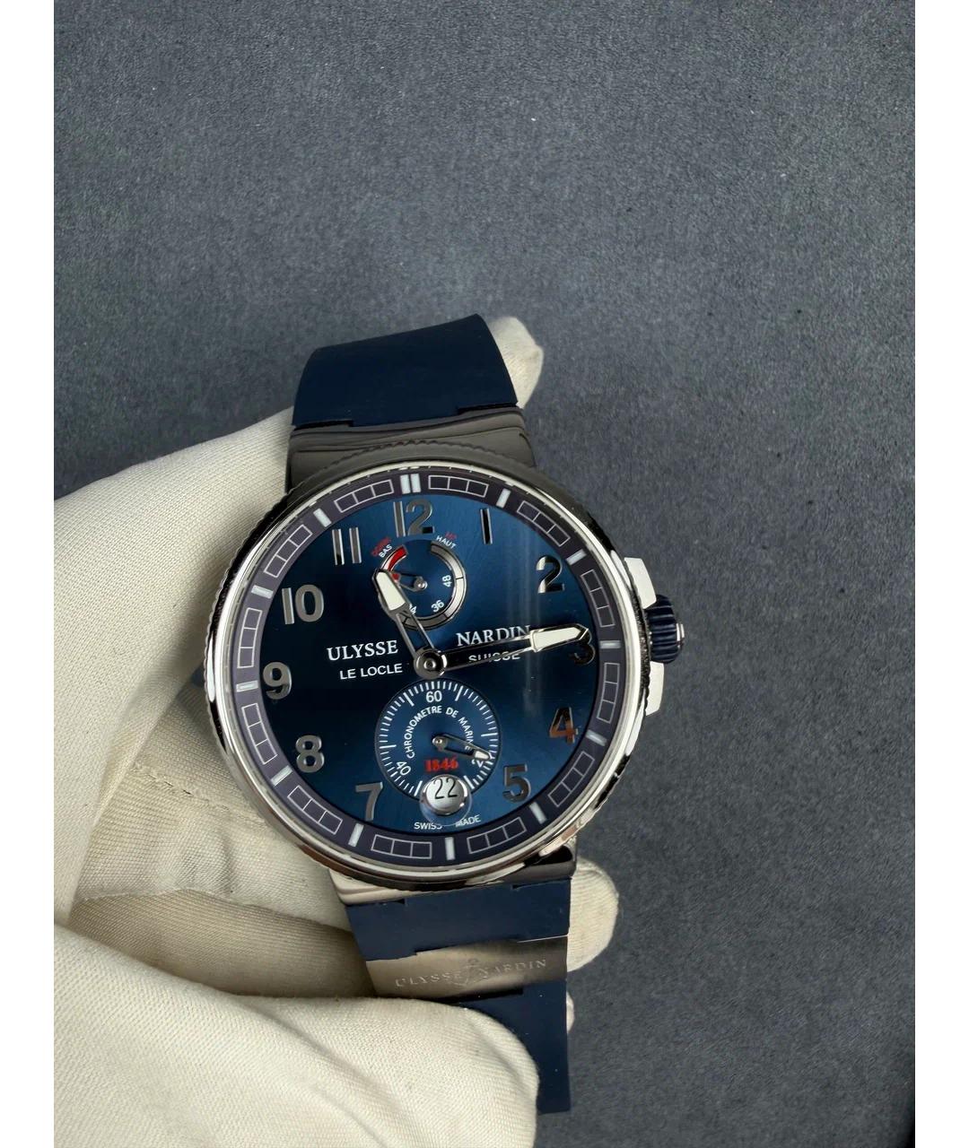 Ulysse Nardin Синие металлические часы, фото 2