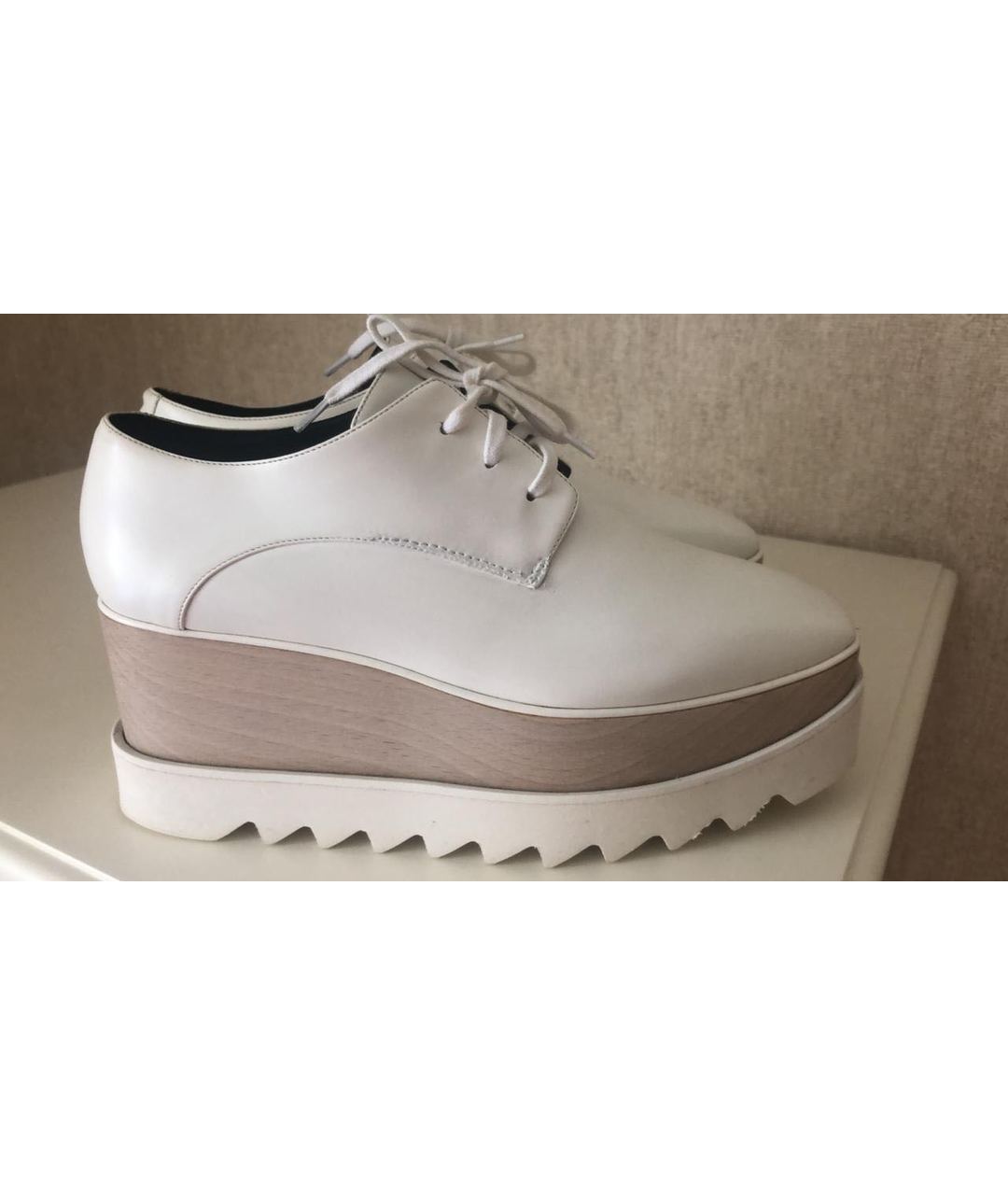 STELLA MCCARTNEY Белые кожаные ботинки, фото 5