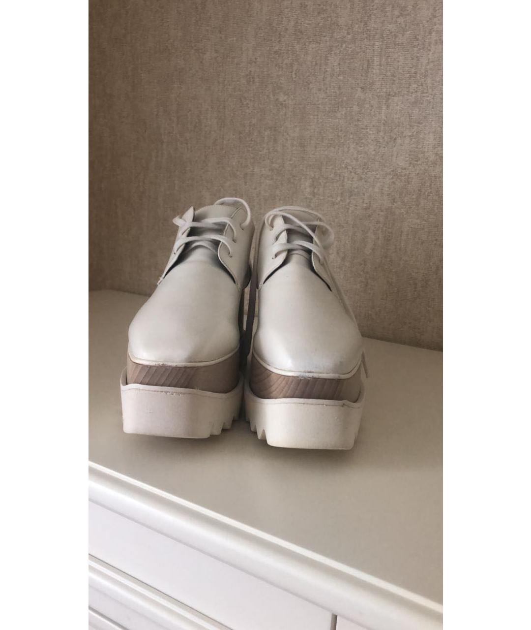 STELLA MCCARTNEY Белые кожаные ботинки, фото 6
