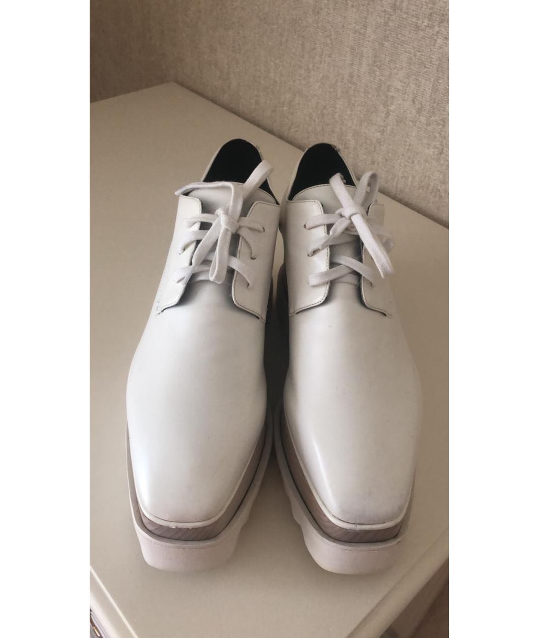 STELLA MCCARTNEY Белые кожаные ботинки, фото 2