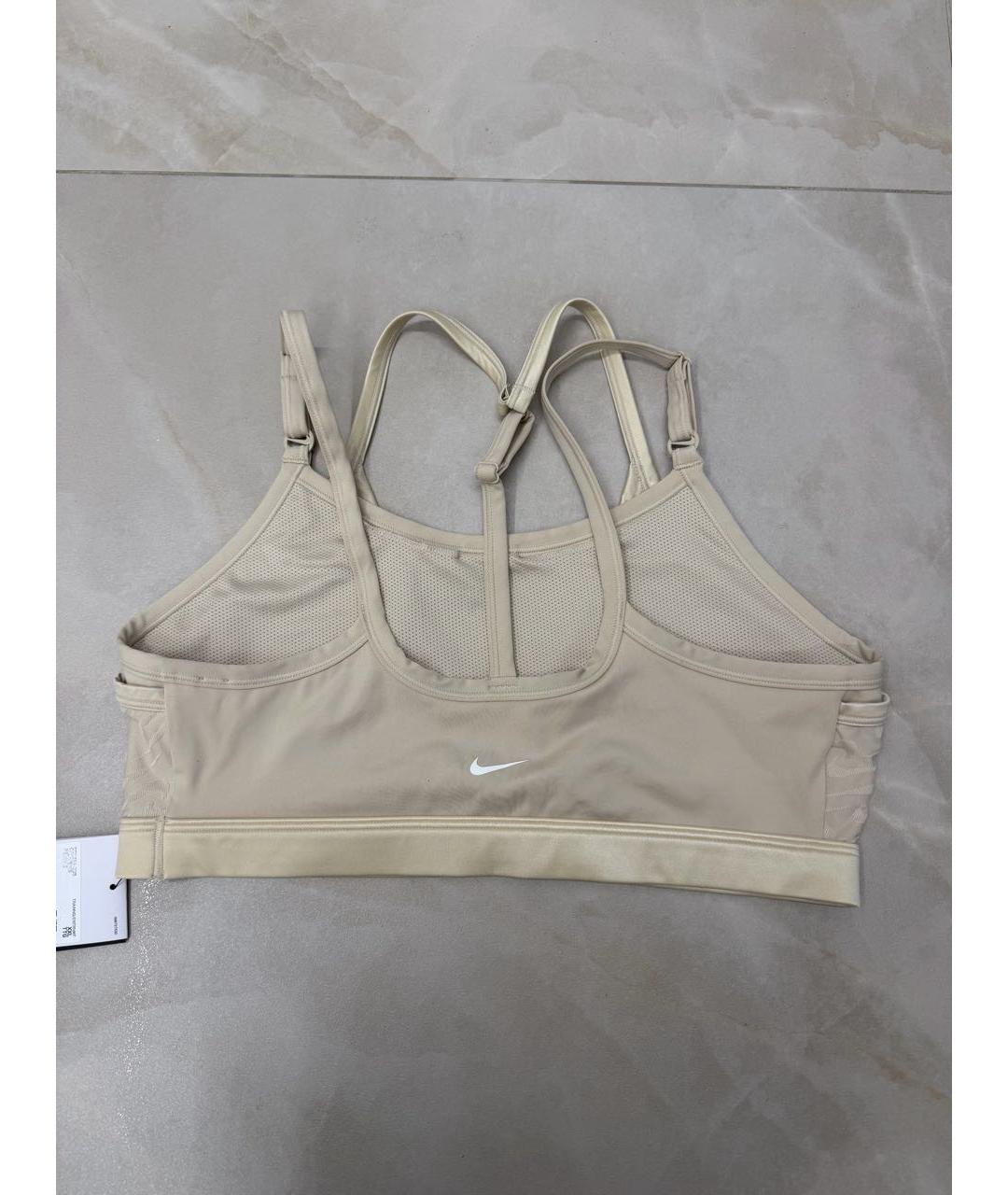 NIKE Бежевая полиэстеровая майка, фото 2