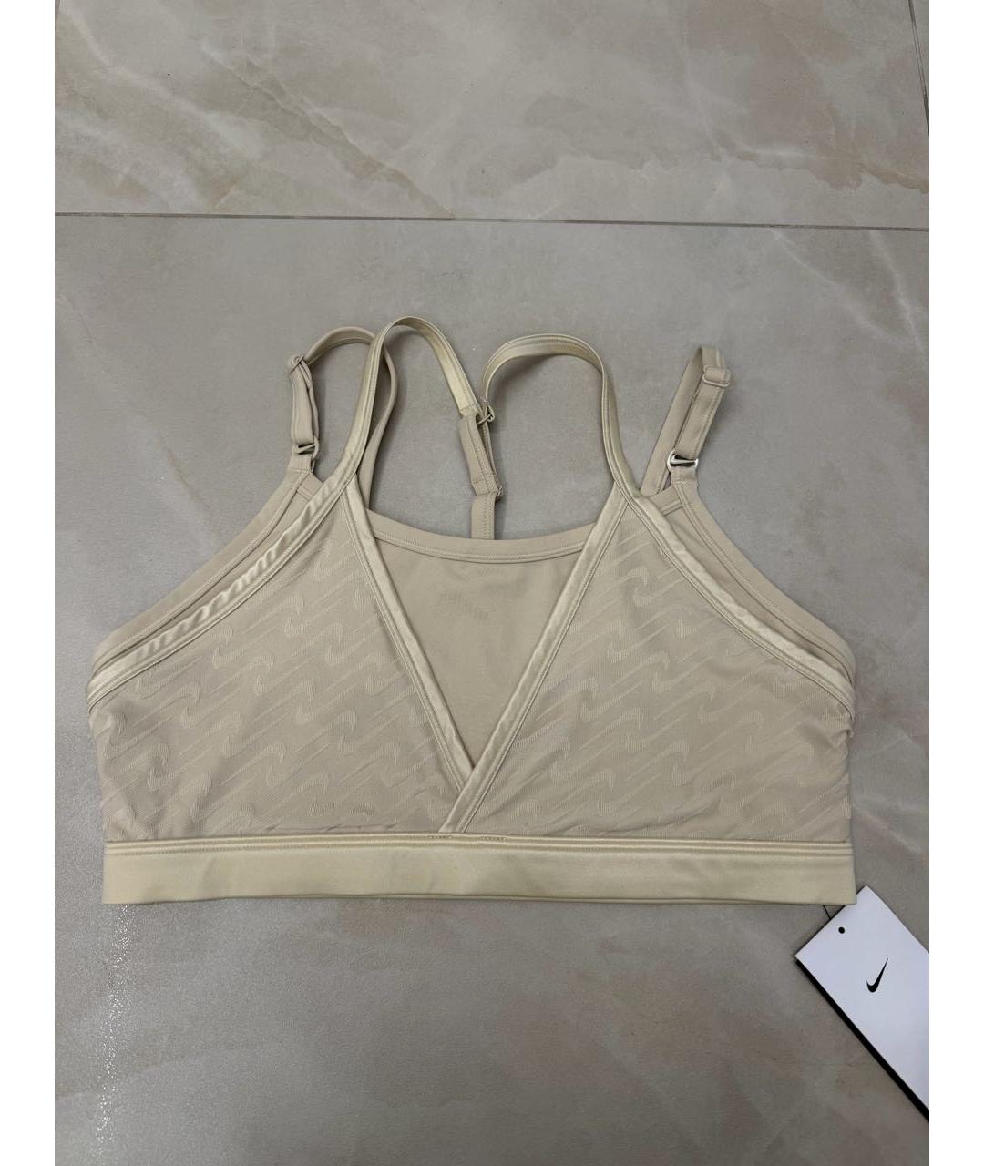 NIKE Бежевая полиэстеровая майка, фото 4