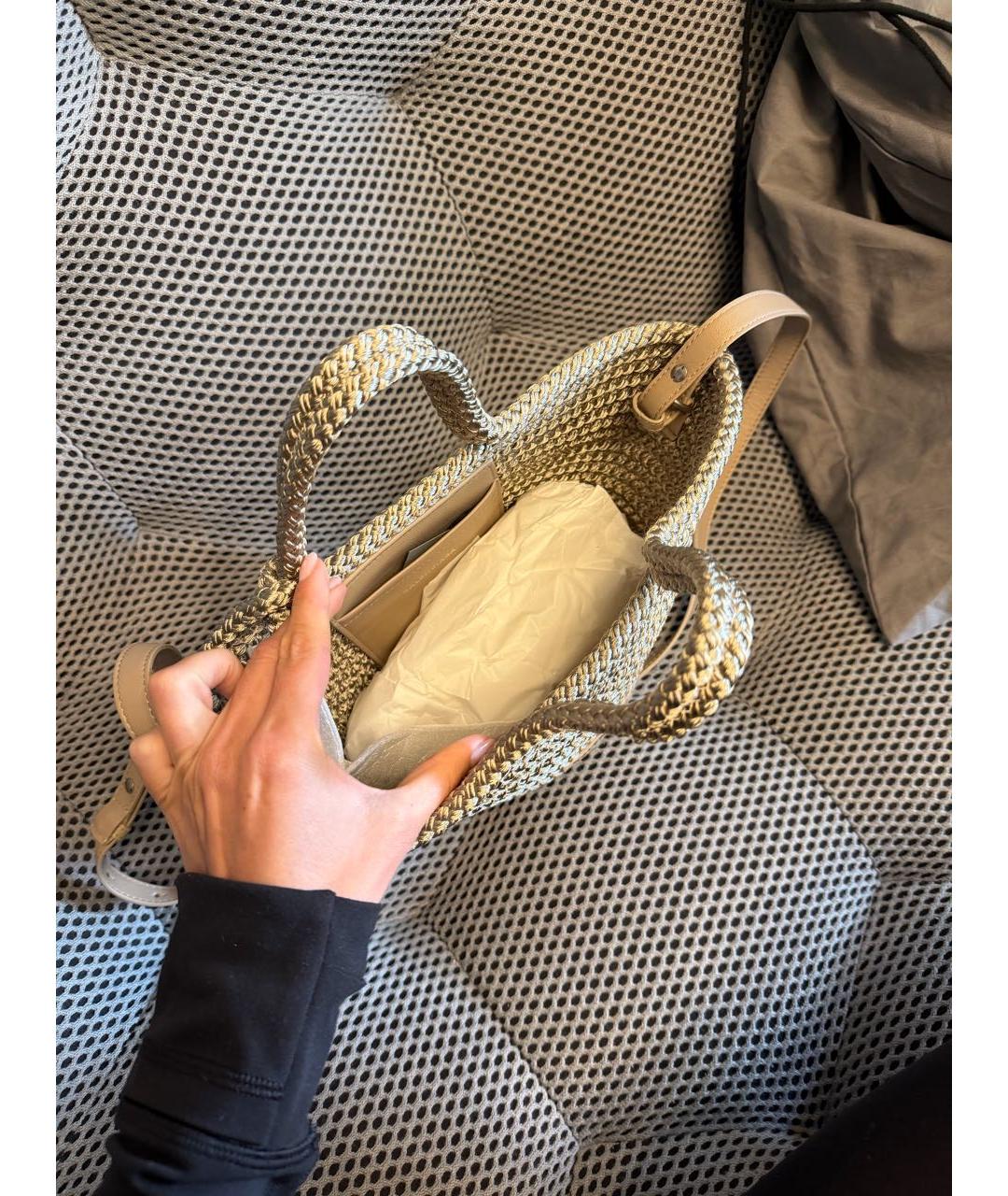 BALENCIAGA Бежевая пляжная сумка, фото 3