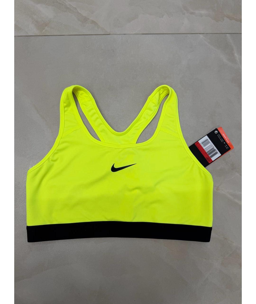 NIKE Салатовая полиэстеровая майка, фото 4