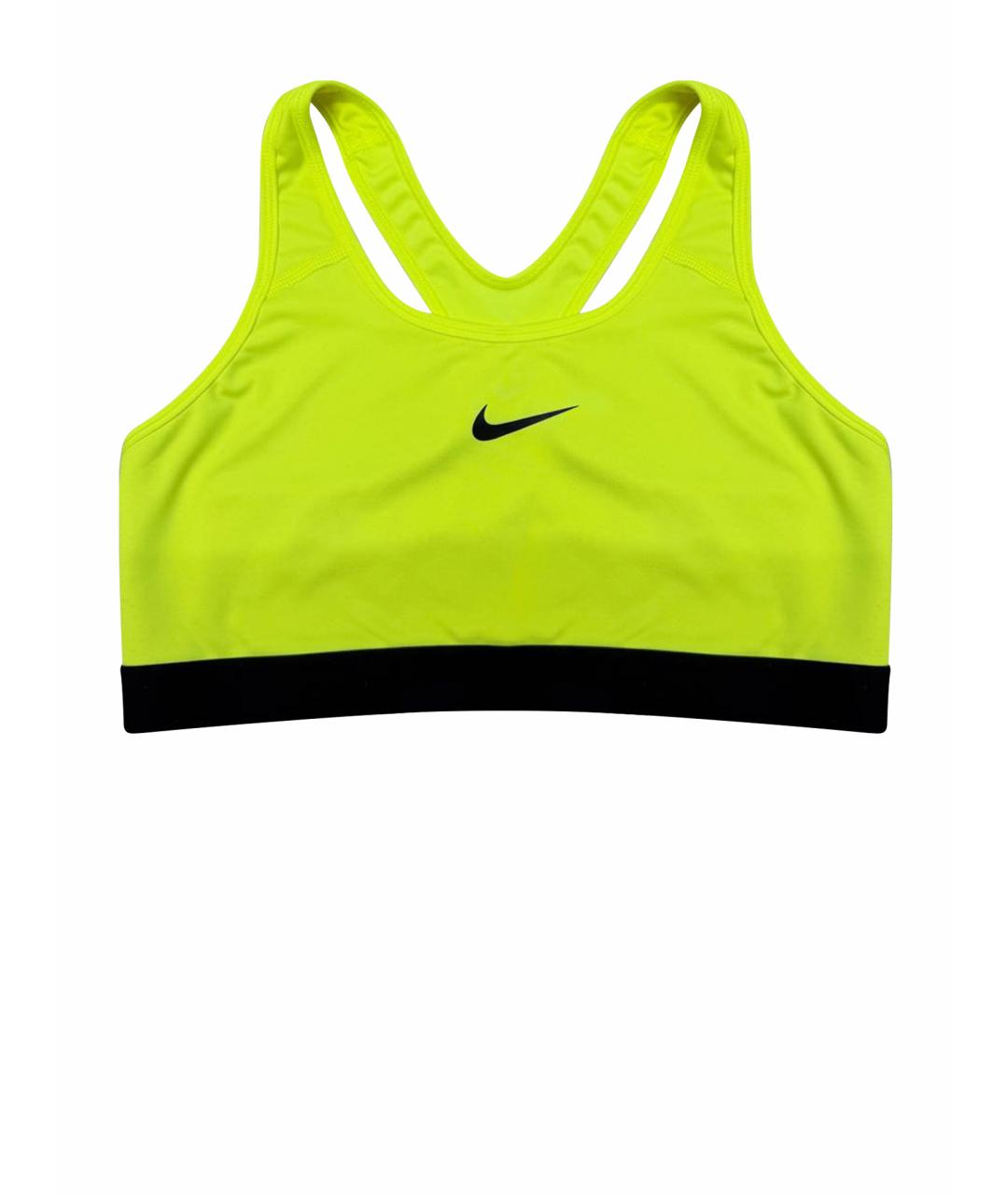NIKE Салатовая полиэстеровая майка, фото 1