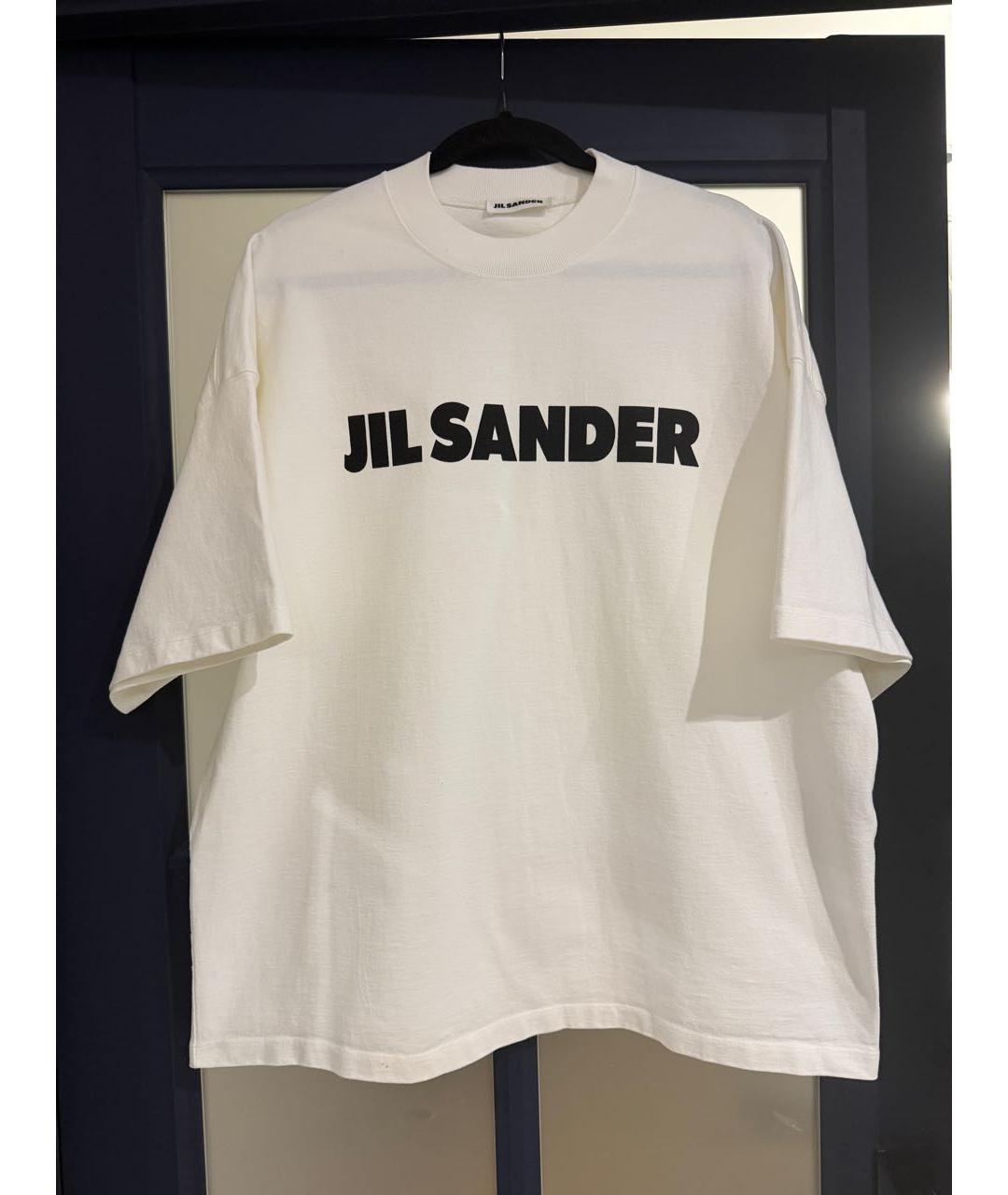 JIL SANDER Белая хлопковая футболка, фото 5