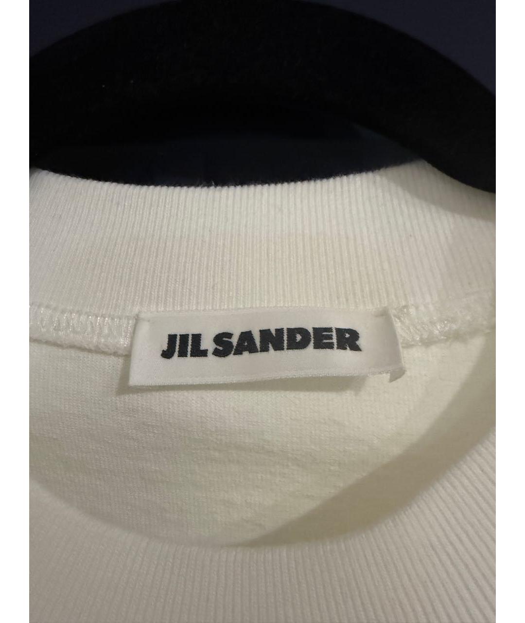 JIL SANDER Белая хлопковая футболка, фото 3