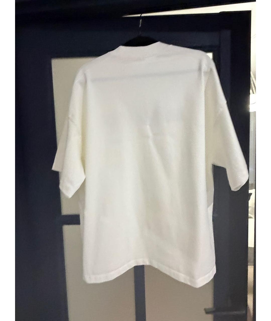 JIL SANDER Белая хлопковая футболка, фото 2