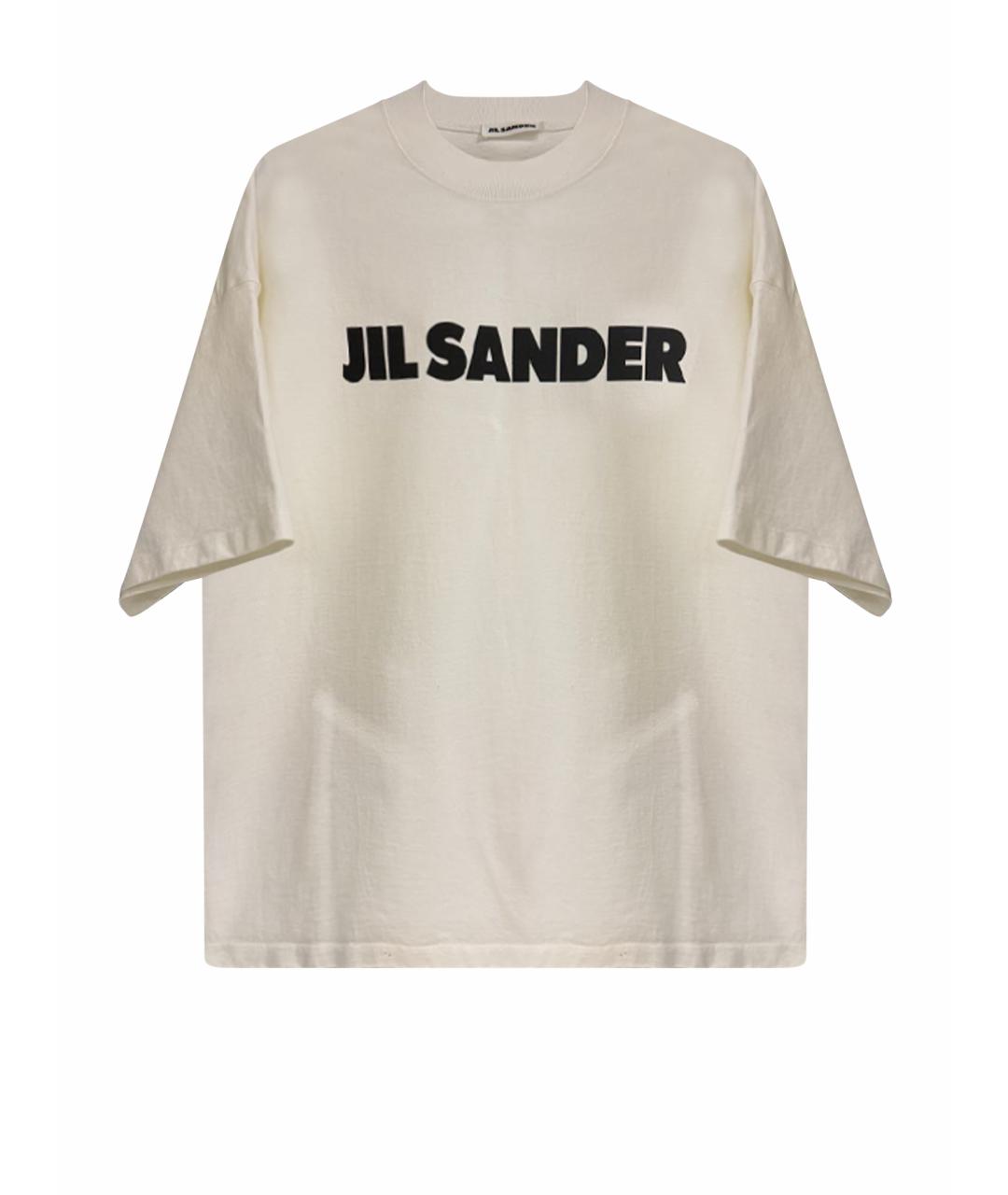 JIL SANDER Белая хлопковая футболка, фото 1