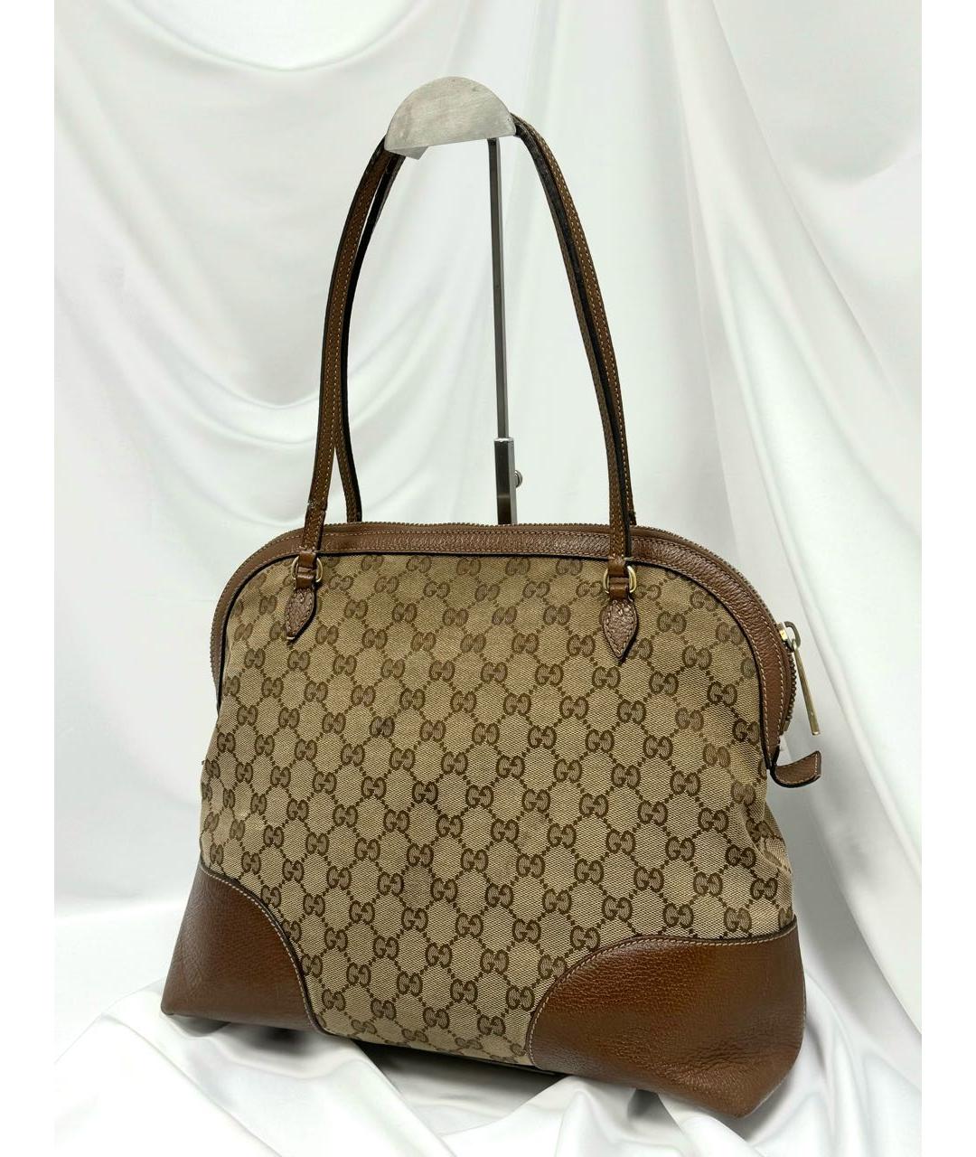 GUCCI Бежевая жаккардовая сумка тоут, фото 3