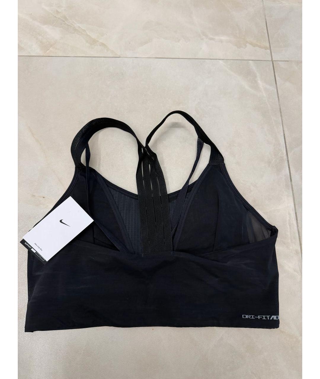 NIKE Черная полиэстеровая майка, фото 2