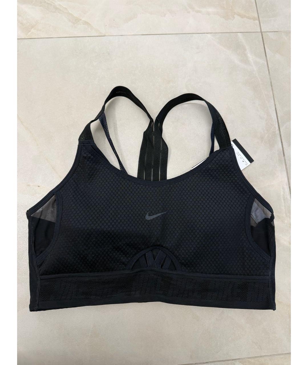 NIKE Черная полиэстеровая майка, фото 4