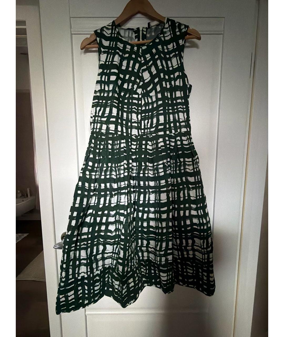 'S MAX MARA Зеленое хлопковое повседневное платье, фото 5