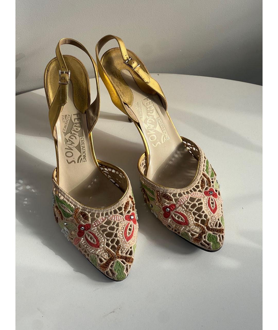 FERRAGAMO Мульти кожаные босоножки, фото 3