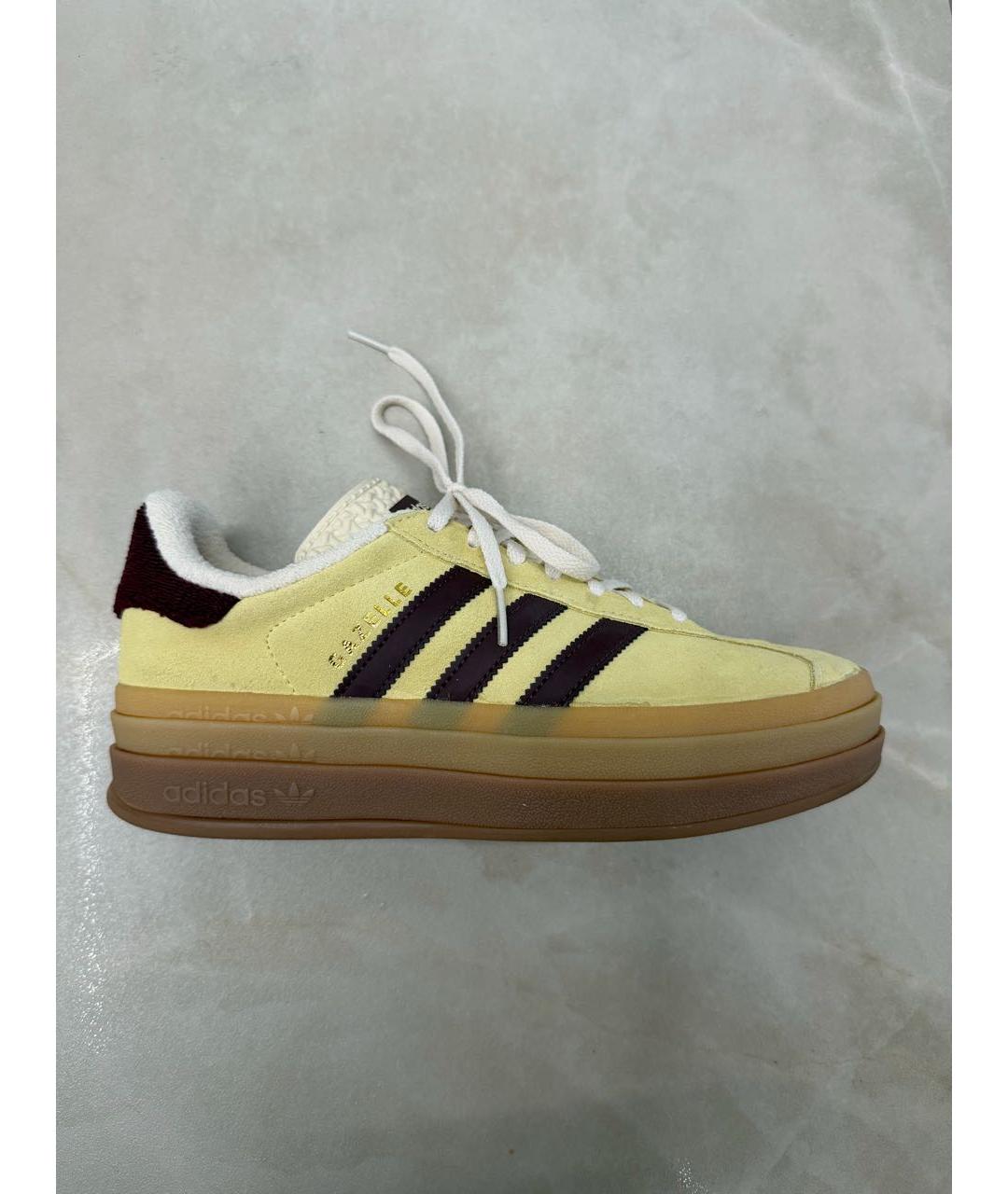 ADIDAS Желтые замшевые кеды, фото 5
