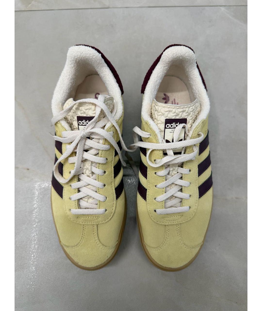 ADIDAS Желтые замшевые кеды, фото 2