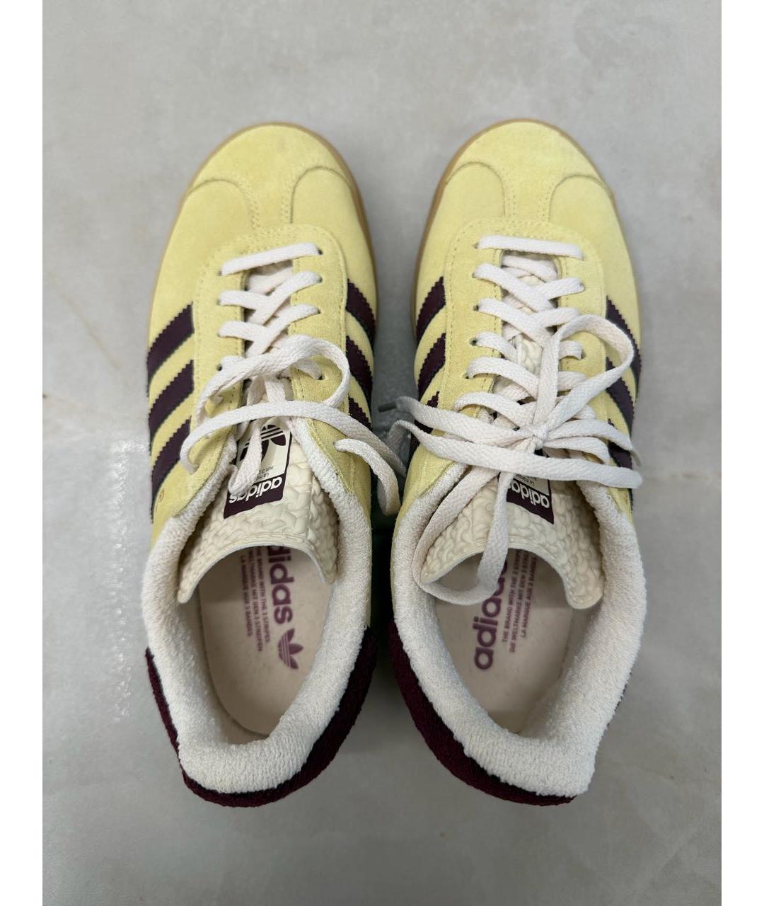 ADIDAS Желтые замшевые кеды, фото 3