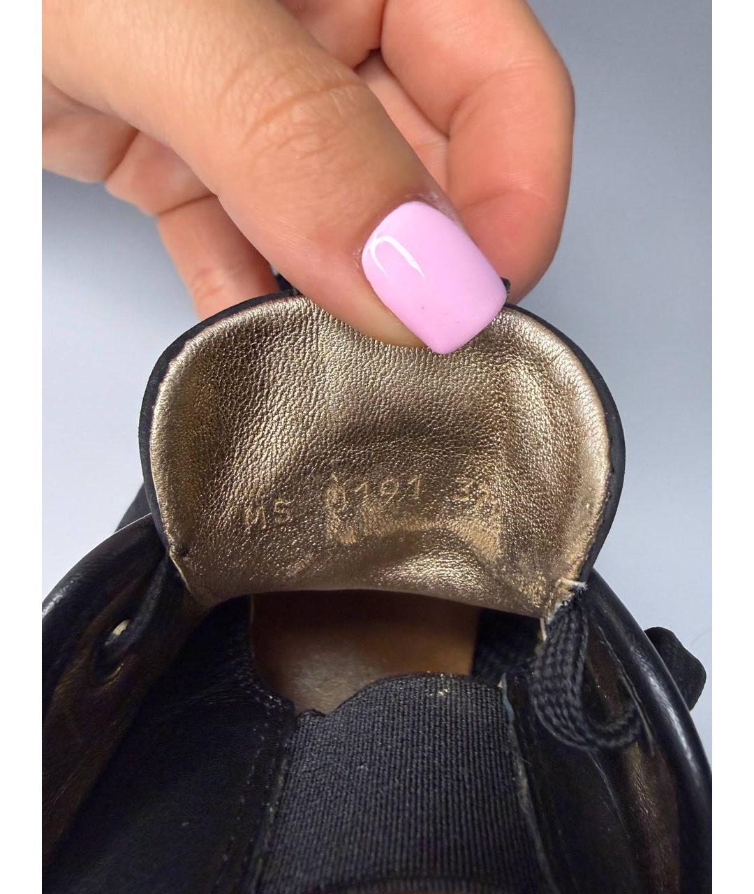LOUIS VUITTON Черные кожаные кеды, фото 8