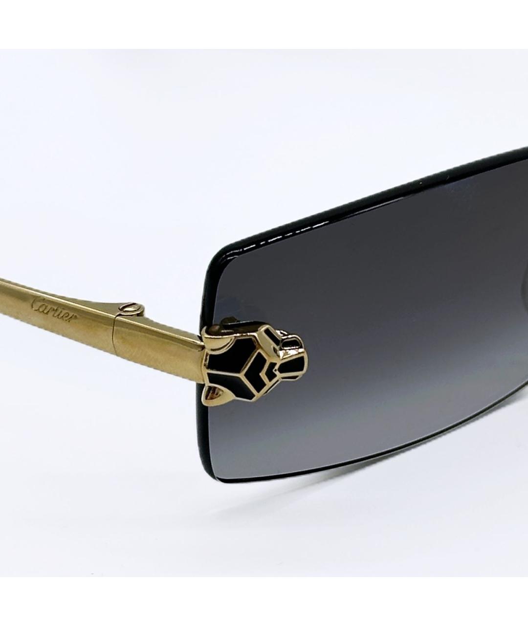 CARTIER Золотые металлические солнцезащитные очки, фото 3