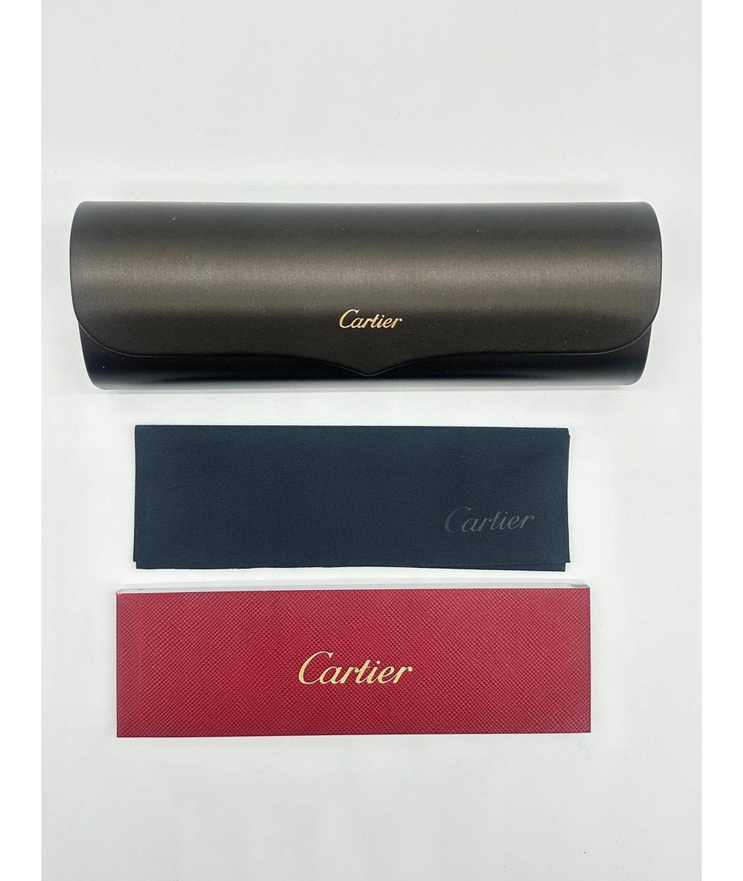 CARTIER Золотые металлические солнцезащитные очки, фото 4