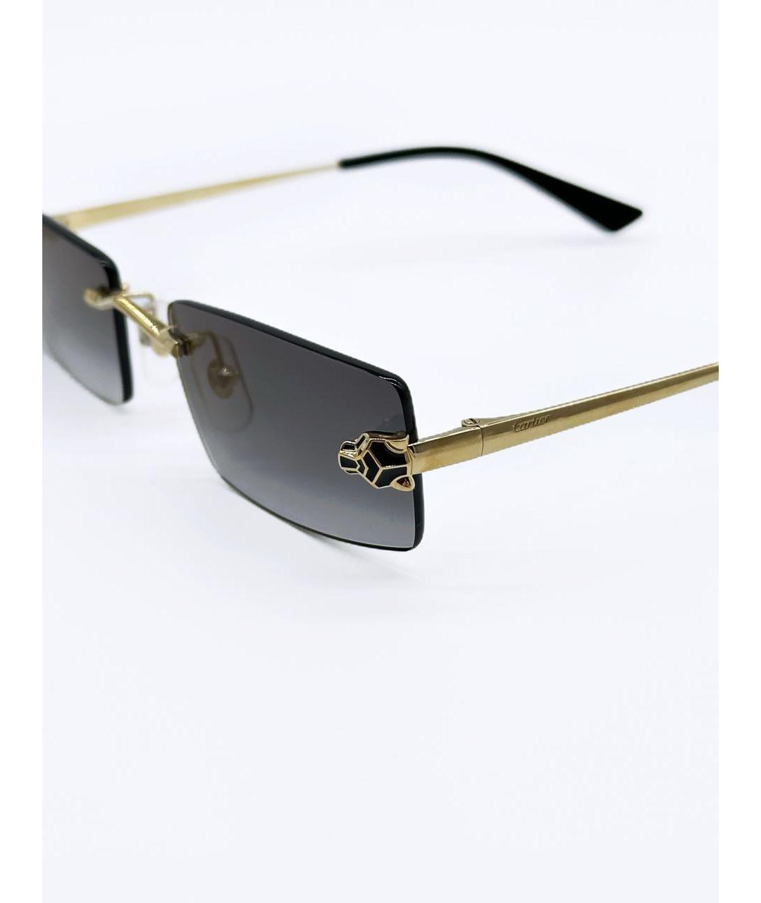 CARTIER Золотые металлические солнцезащитные очки, фото 2