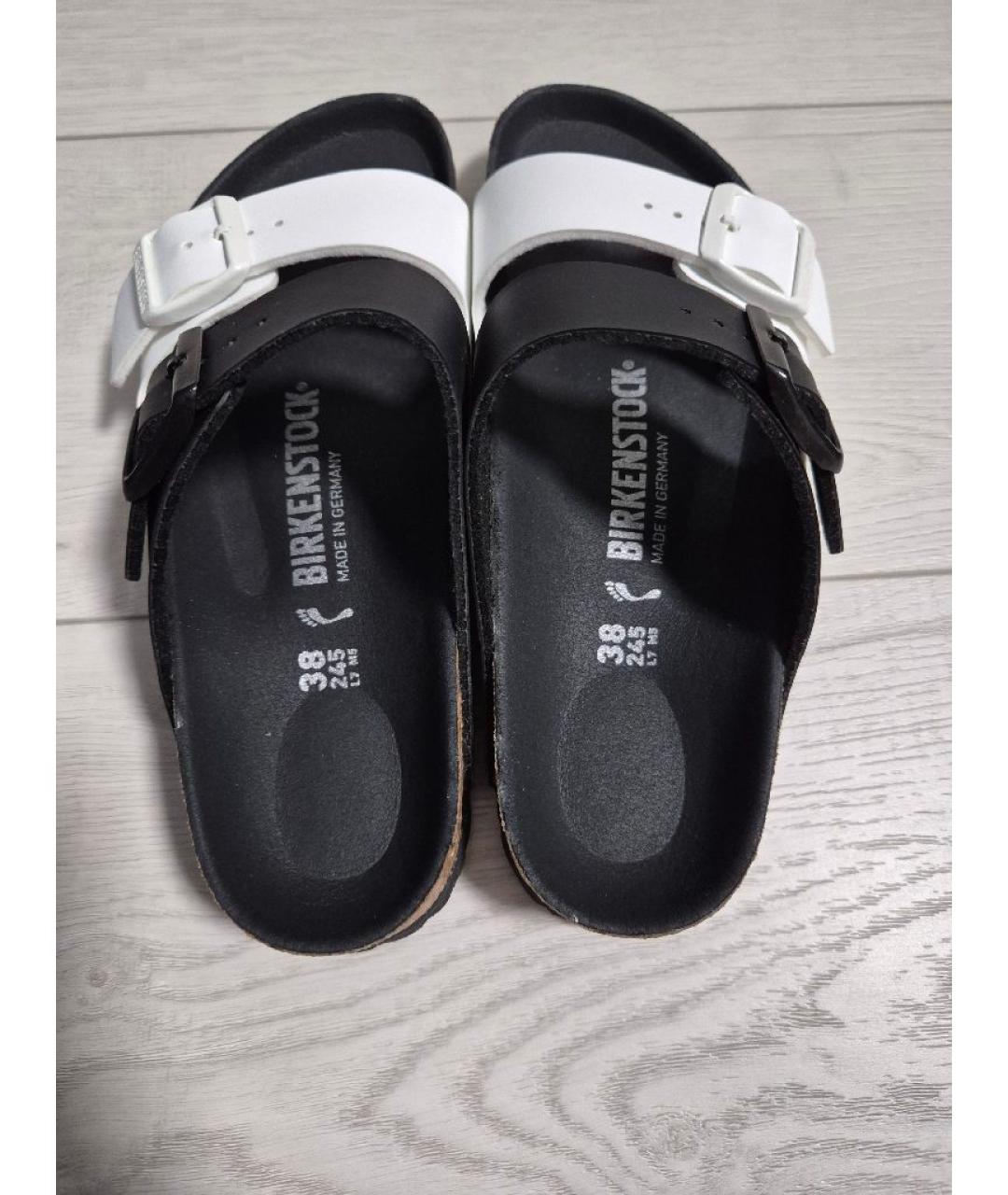 BIRKENSTOCK Белые кожаные сандалии, фото 3
