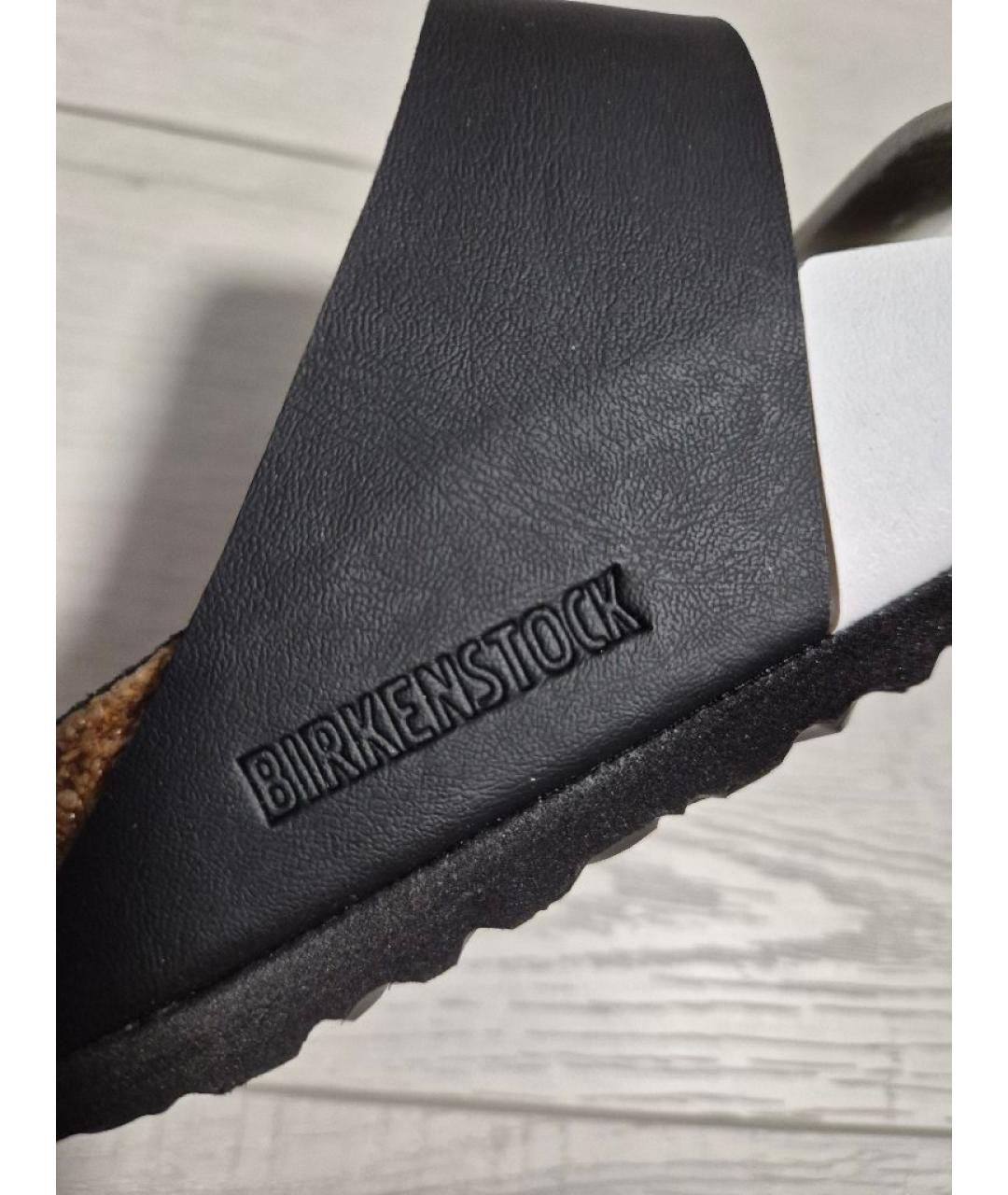 BIRKENSTOCK Белые кожаные сандалии, фото 5