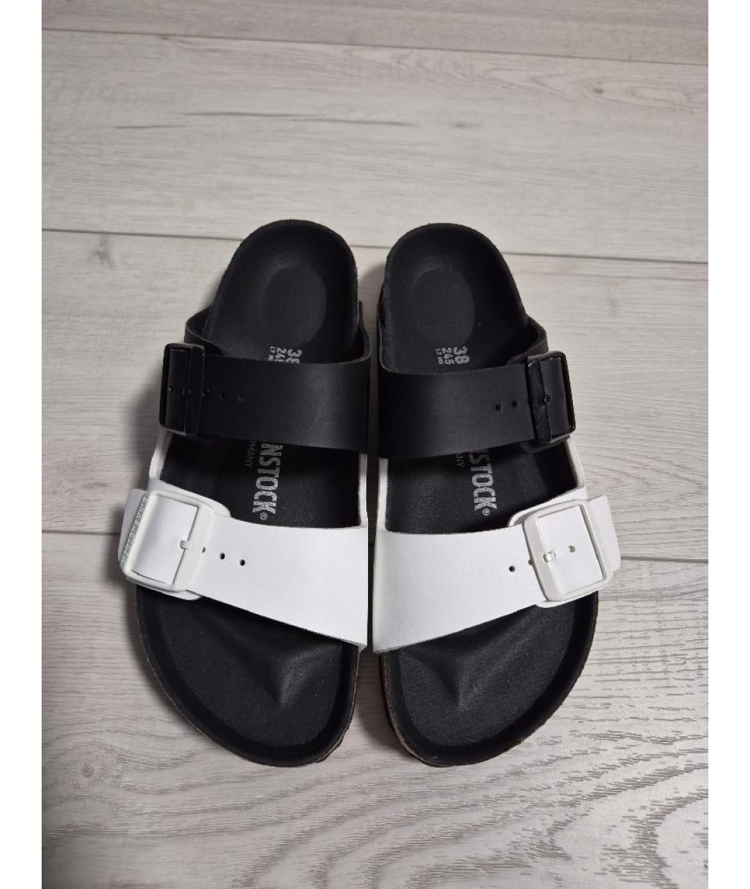 BIRKENSTOCK Белые кожаные сандалии, фото 2