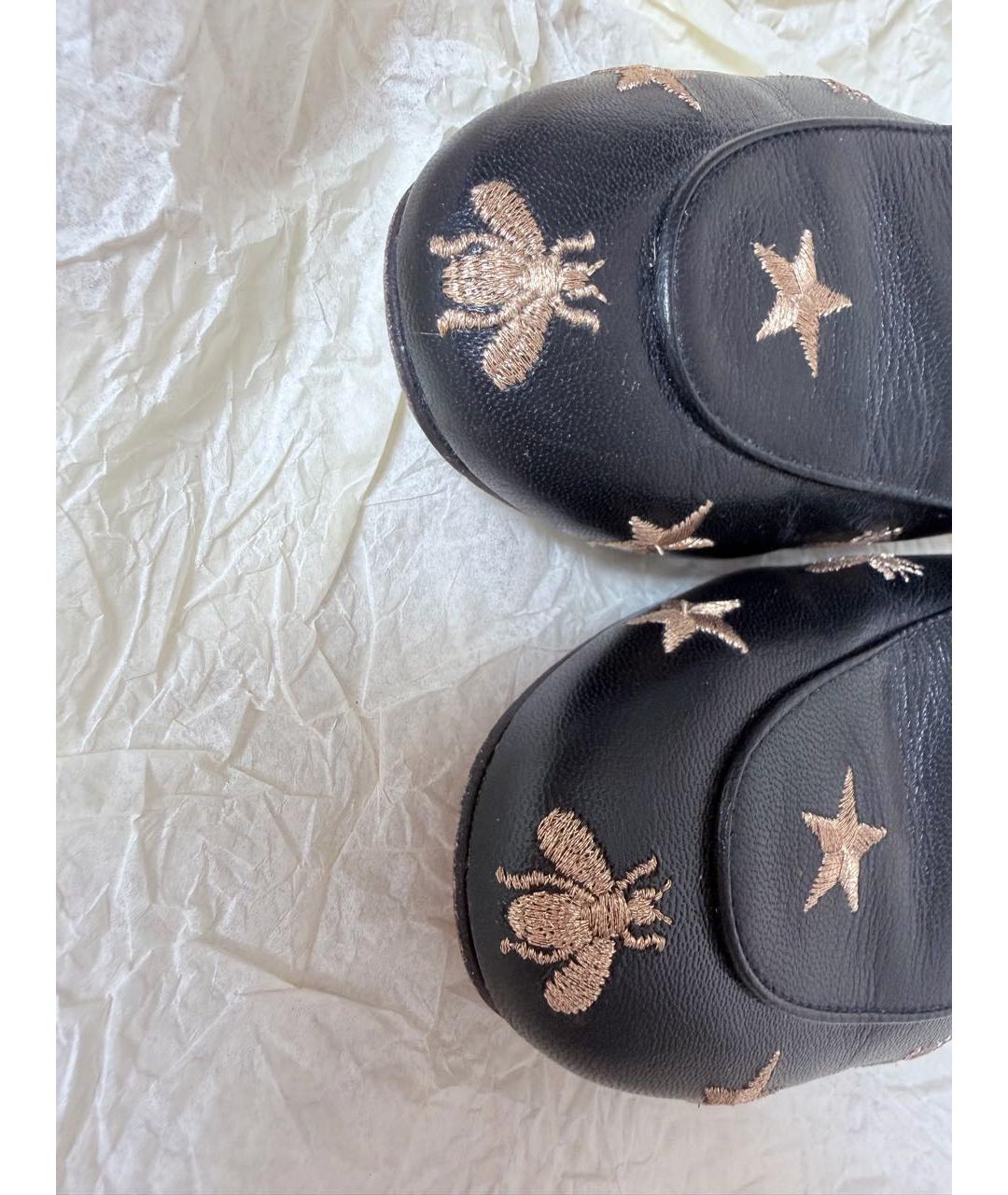 GUCCI Черные кожаные сабо, фото 4