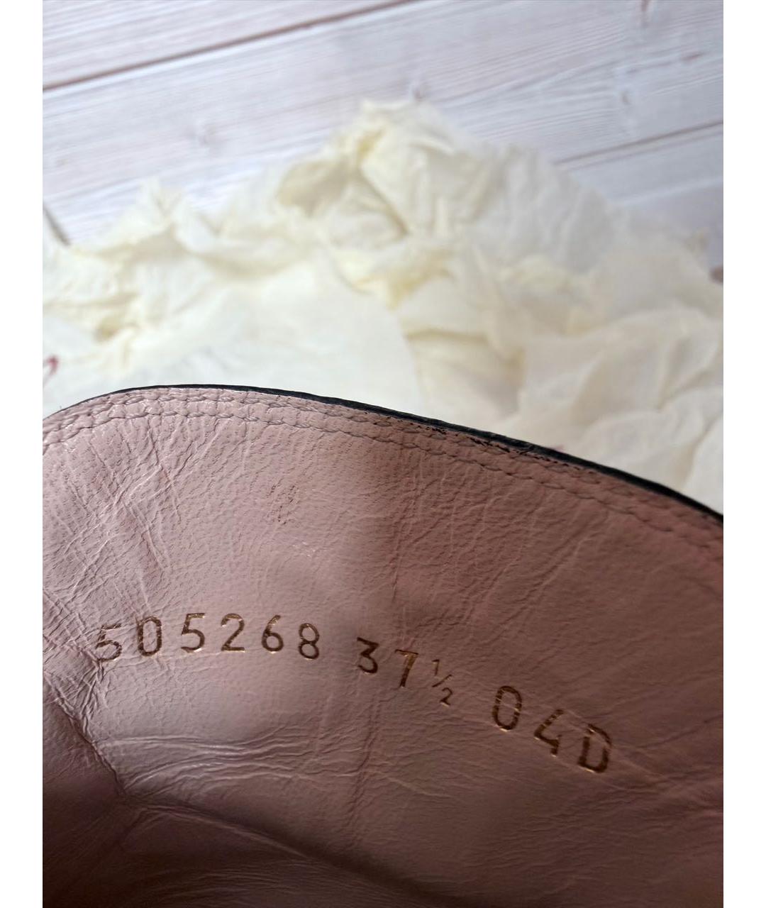 GUCCI Черные кожаные сабо, фото 7