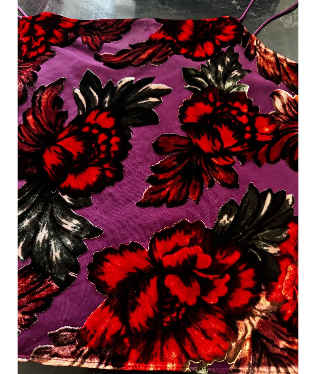 ALICE+OLIVIA Фиолетовая вискозная майка, фото 3