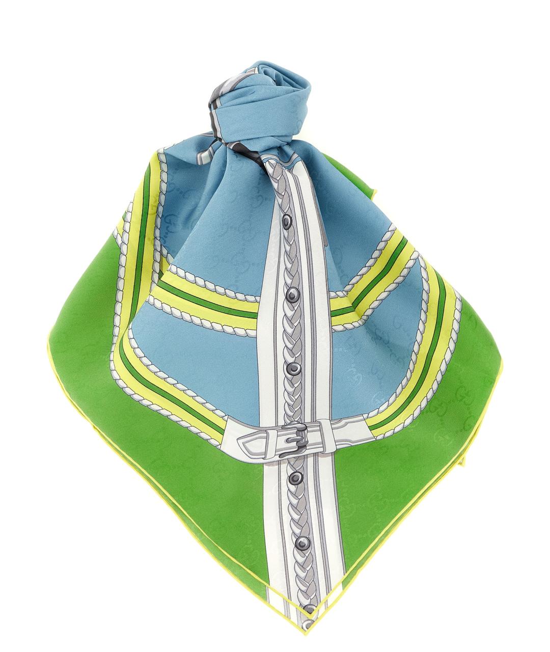GUCCI Мульти шелковый шарф, фото 1