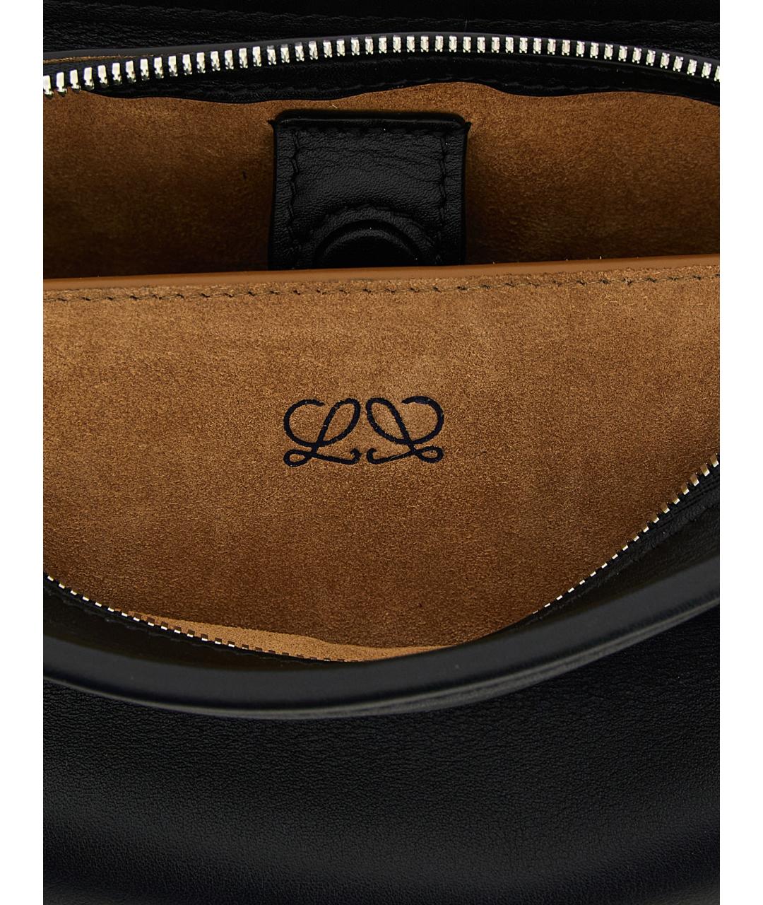 LOEWE Черная кожаная сумка тоут, фото 4