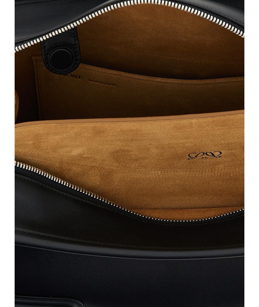 LOEWE Черная кожаная сумка тоут, фото 5